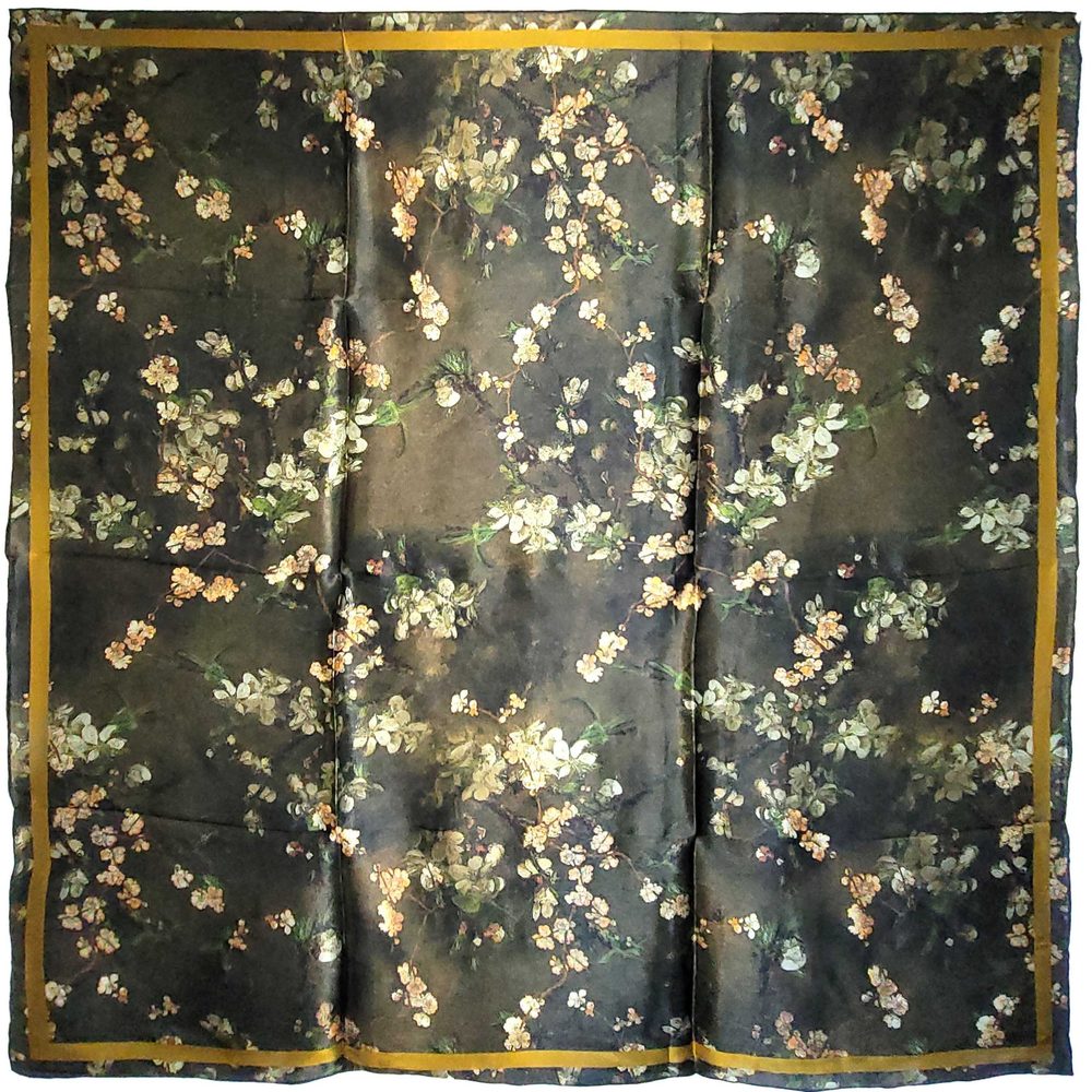NWT Genuine 100% Mulberry Silk Satin Scarf 41"x41" Large Square Shawl 5950
